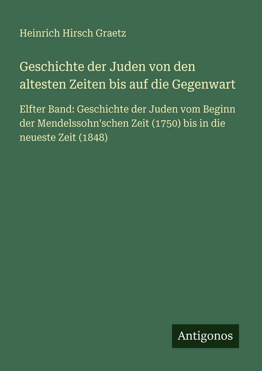 Produktbild: Geschichte der Juden von den altesten Zeiten bis auf die Gegenwart