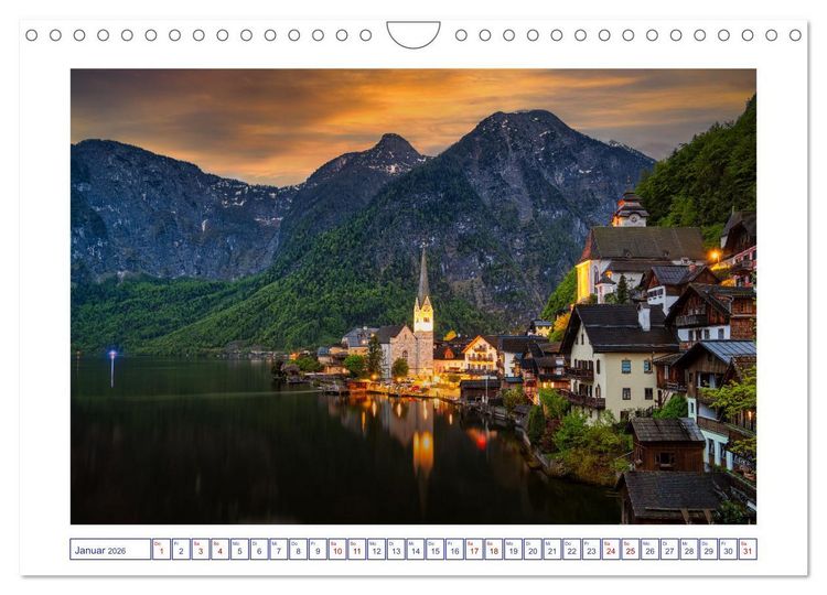 Produktbild: Traumziel Hallstatt in &Ouml;sterreich (Wandkalender 2026 DIN A4 quer), CALVENDO Monatskalender
