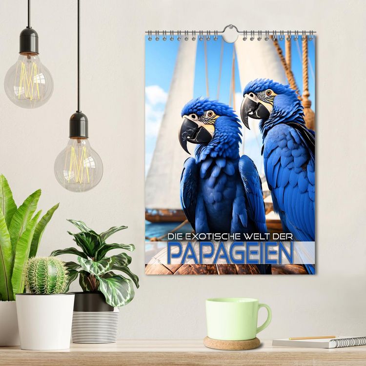 Produktbild: Die exotische Welt der Papageien (Wandkalender 2026 DIN A4 hoch), CALVENDO Monatskalender