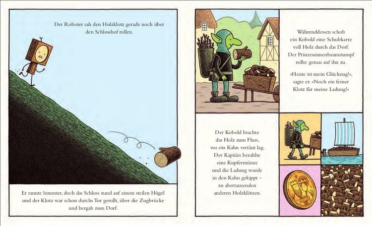 Produktbild: Der kleine Holzroboter und die Baumstumpfprinzessin