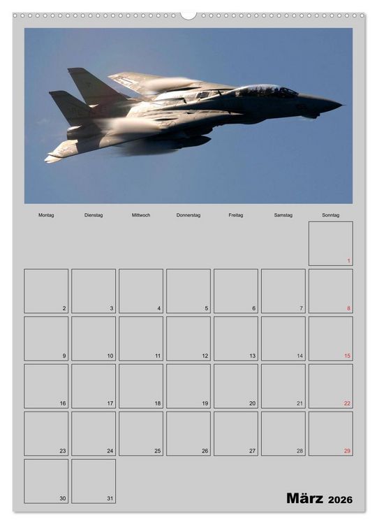 Produktbild: Milit&auml;r. U.S. Kampfflugzeuge (hochwertiger Premium Wandkalender 2026 DIN A2 hoch), Kunstdruck in Hochglanz