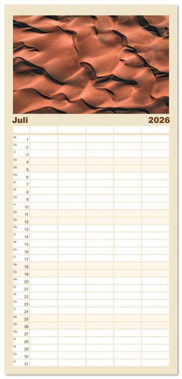 Produktbild: Familienplaner 2026 - ABOVE - Die Welt von oben in ihrer abstraktesten Form mit 5 Spalten (Wandkalender, 21 x 45 cm) CALVENDO
