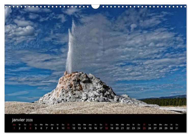 Produktbild: Yellowstone Un grand parc am&eacute;ricain (Calendrier mural 2026 DIN A3 vertical), CALVENDO calendrier mensuel