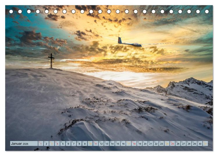 Produktbild: Segelflug, ein St&uuml;ck Freiheit (Tischkalender 2026 DIN A5 quer), CALVENDO Monatskalender