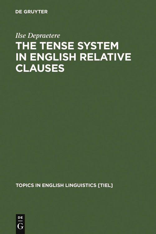 Produktbild: The Tense System in English Relative Clauses
