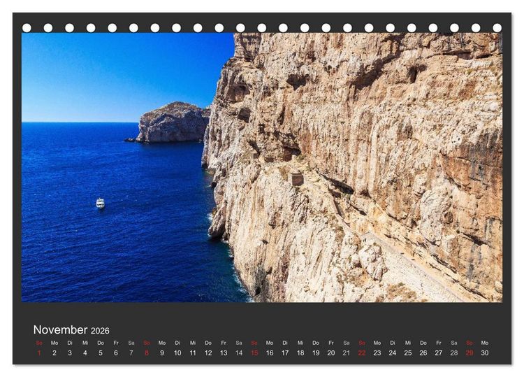 Produktbild: Sardinien - Traumstr&auml;nde am Mittelmeer (Tischkalender 2026 DIN A5 quer), CALVENDO Monatskalender
