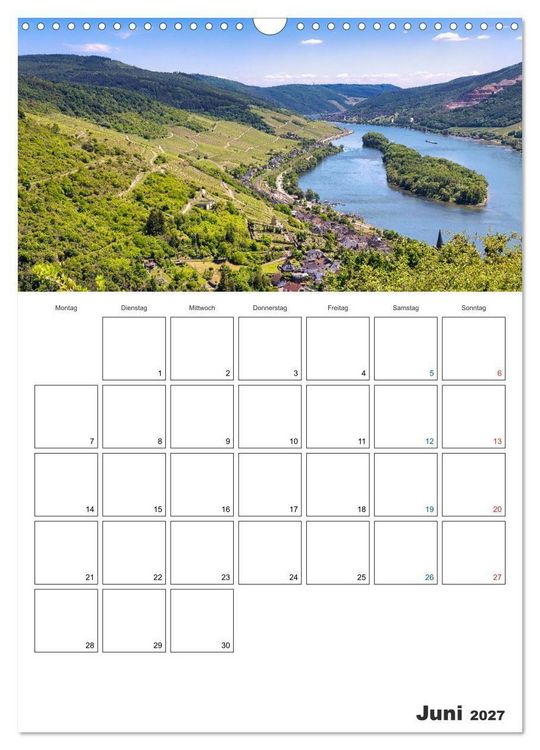 Produktbild: Rheingau Terminplaner (Wandkalender 2027 DIN A3 hoch), CALVENDO Monatskalender