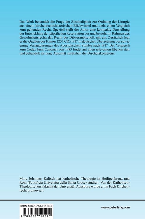 Produktbild: Die Zust&auml;ndigkeit zur Ordnung der Liturgie