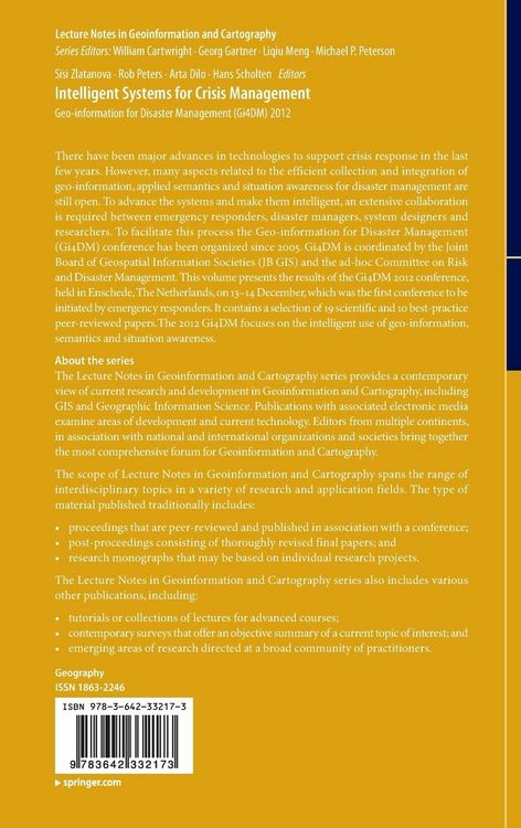 Produktbild: Intelligent Systems for Crisis Management