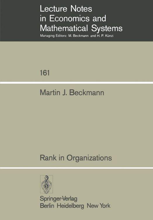 Produktbild: Rank in Organizations