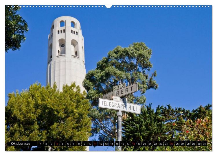 Produktbild: SAN FRANCISCO Kaliforniens Traummetropole (Wandkalender 2026 DIN A2 quer), CALVENDO Monatskalender