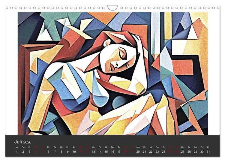 Produktbild: Kubistische Frauen Bilder (Wandkalender 2026 DIN A3 quer), CALVENDO Monatskalender