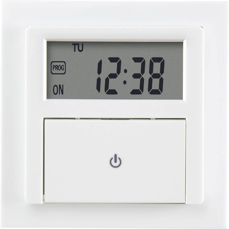 Produktbild: Sygonix SY-4504968 Unterputz-Timer digital Wochenprogramm 1800W Countdown-Funktion, inkl. Aufputzrahmen, START/STOPP-Funktion