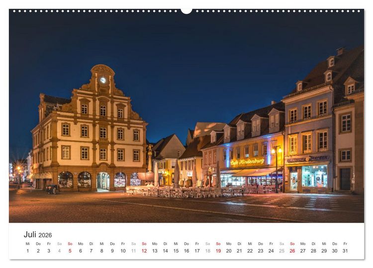 Produktbild: D&auml;mmerung in der Metropolregion Rhein-Neckar (hochwertiger Premium Wandkalender 2026 DIN A2 quer), Kunstdruck in Hochglanz
