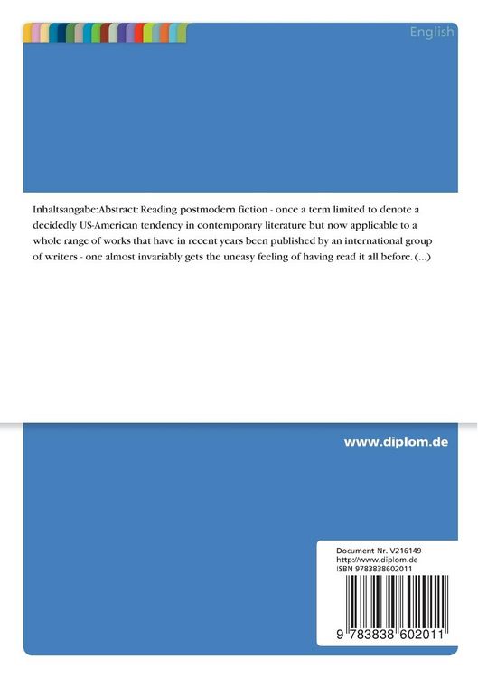 Produktbild: Parodistic Intertextuality and Intermediality in Postmodern American Fiction: Robert Coover and Kathy Acker