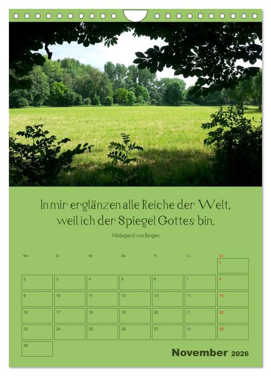 Produktbild: Erkenntnis und Weisheit - Hildegard von Bingen (Wandkalender 2026 DIN A4 hoch), CALVENDO Monatskalender