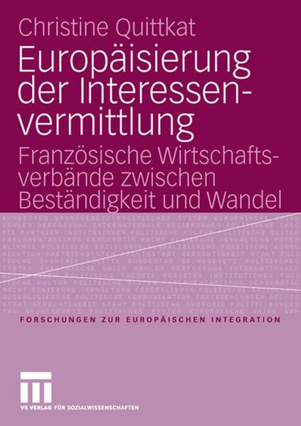 Produktbild: Europ&auml;isierung der Interessenvermittlung