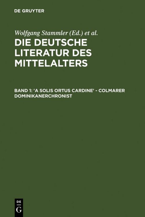Produktbild: 'A solis ortus cardine' - Colmarer Dominikanerchronist