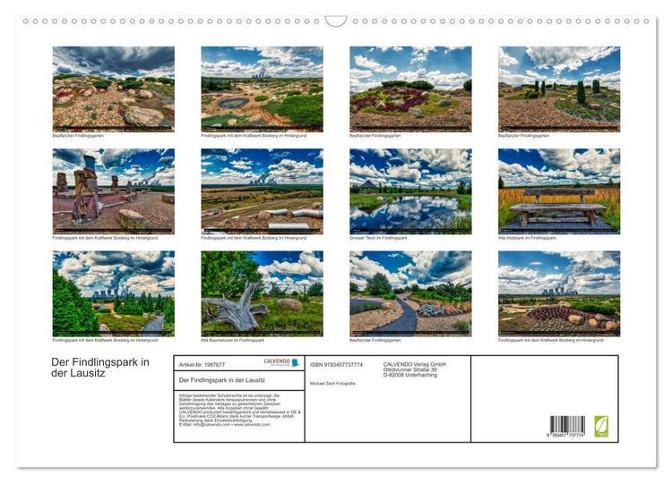 Produktbild: Der Findlingspark in der Lausitz (Wandkalender 2026 DIN A2 quer), CALVENDO Monatskalender