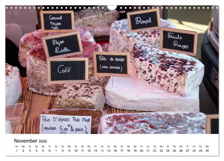 Produktbild: March&eacute; hebdomadaire - Ein Rundgang &uuml;ber einen franz&ouml;sischen Wochenmarkt (Wandkalender 2026 DIN A3 quer), CALVENDO Monatskalender