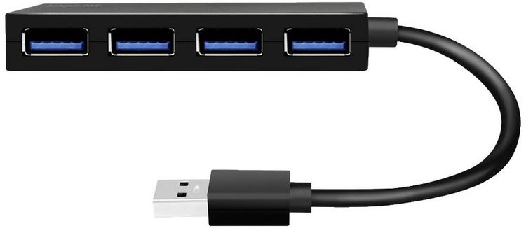 Produktbild: LogiLink UA0396 USB-Hub 4 Port USB-A USB 3.2 Gen1 5 GBit/s Schwarz UA0396