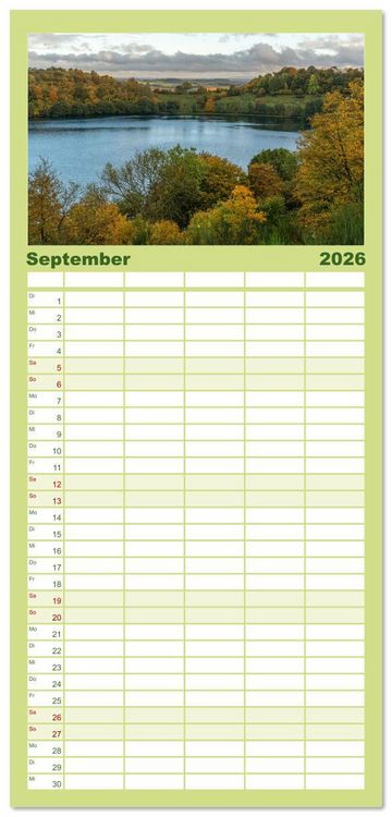 Produktbild: Familienplaner 2026 - Heimat Entdecken - Eifel mit 5 Spalten (Wandkalender, 21 x 45 cm) CALVENDO