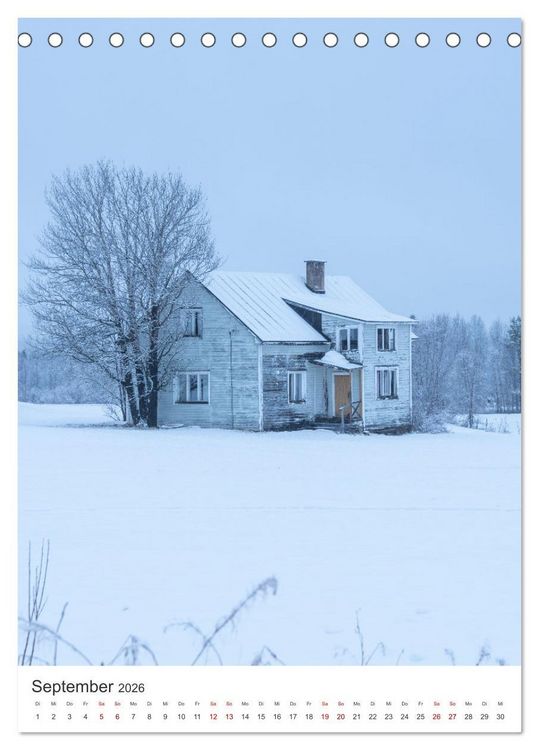 Produktbild: Winter in Lappland - Bezaubernde Sch&ouml;nheit (Tischkalender 2026 DIN A5 hoch), CALVENDO Monatskalender