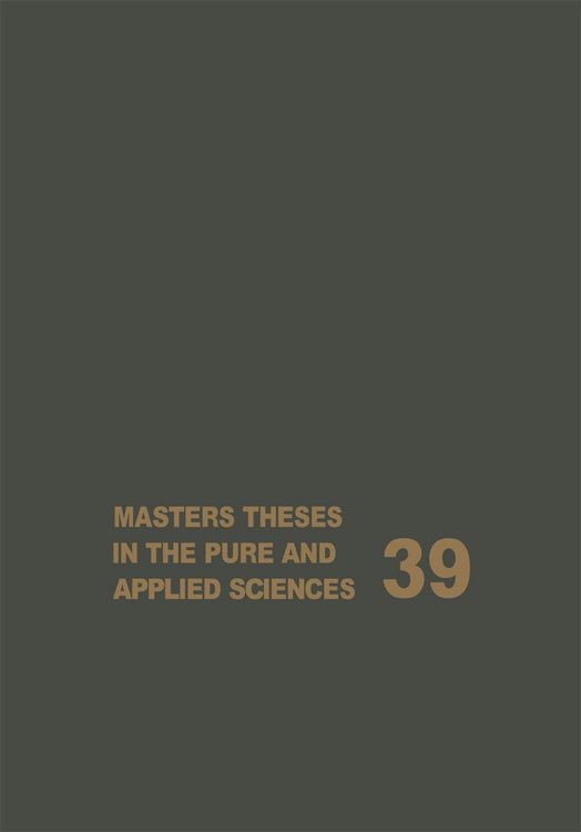 Produktbild: Masters Theses in the Pure and Applied Sciences