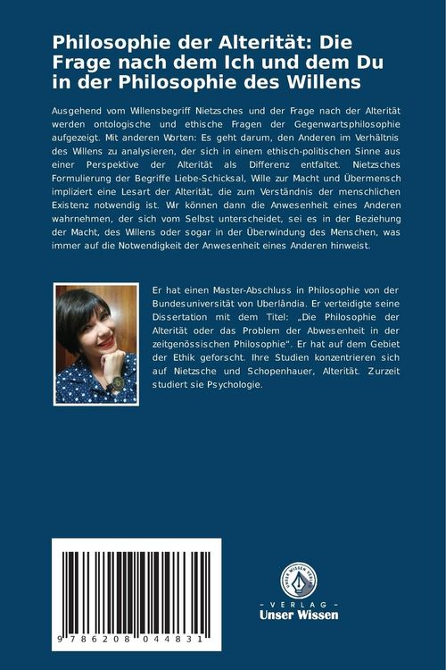 Produktbild: Philosophie der Alterit&auml;t: Die Frage nach dem Ich und dem Du in der Philosophie des Willens