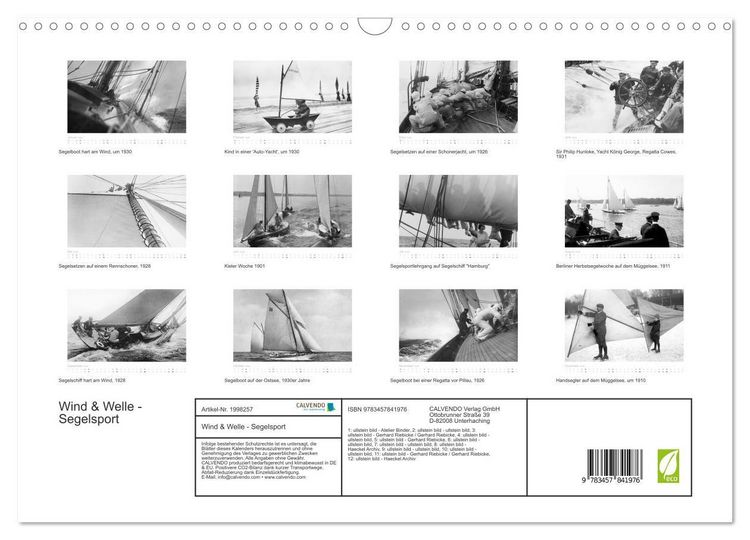 Produktbild: Wind & Welle - Segelsport (Wandkalender 2026 DIN A3 quer), CALVENDO Monatskalender