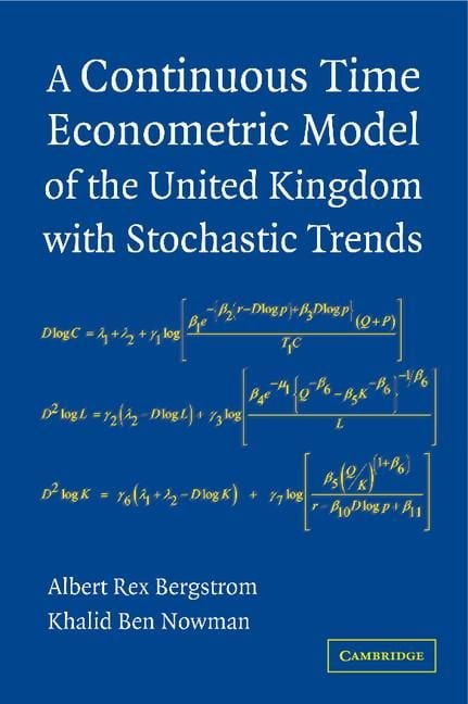 Produktbild: A Continuous Time Econometric Model of the United Kingdom with Stochastic Trends