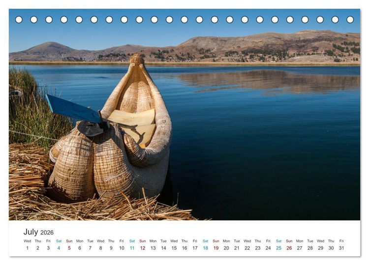 Produktbild: Mysterious Peru (Desk Calendar 2026 DIN A5 landscape), CALVENDO 12 Month DeskCalendar
