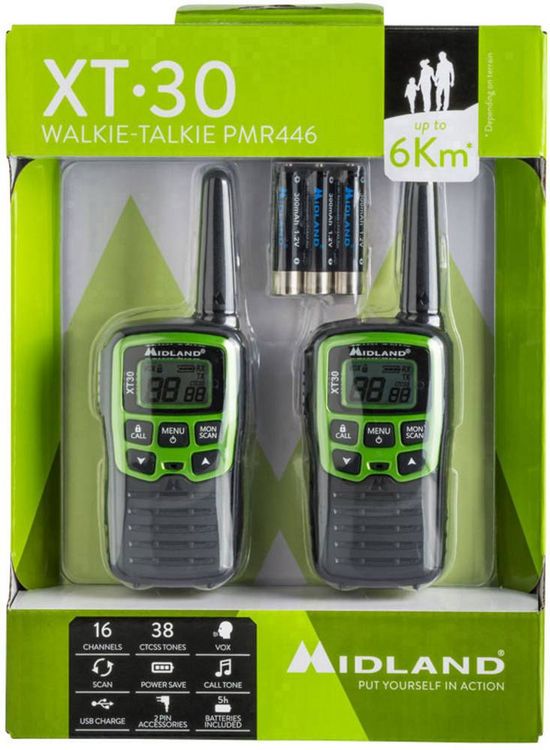 Produktbild: Midland XT30 C1177 PMR-Handfunkger&auml;t 2er Set