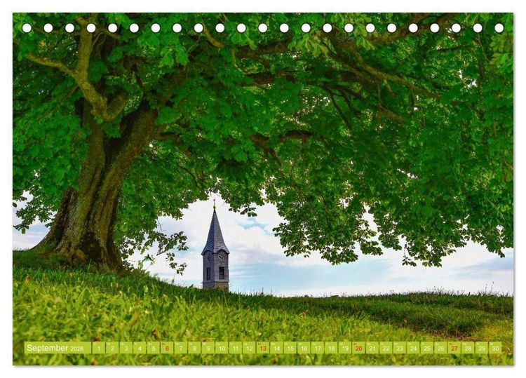 Produktbild: Kirchturmspitzen (Tischkalender 2026 DIN A5 quer), CALVENDO Monatskalender