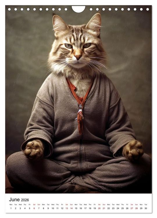 Produktbild: Meow Yoga (Wall Calendar 2026 DIN A4 portrait), CALVENDO 12 Month Wall Calendar