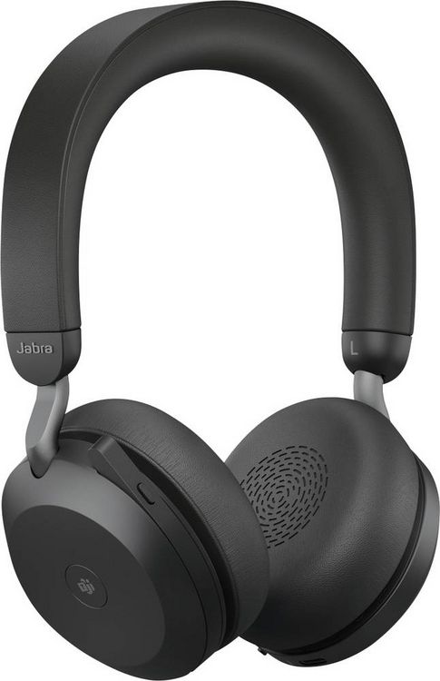Produktbild: Jabra Evolve2 75 On Ear Headset kabelgebunden Schwarz Batterieladeanzeige, Mikrofon-Stummschaltung Telefon