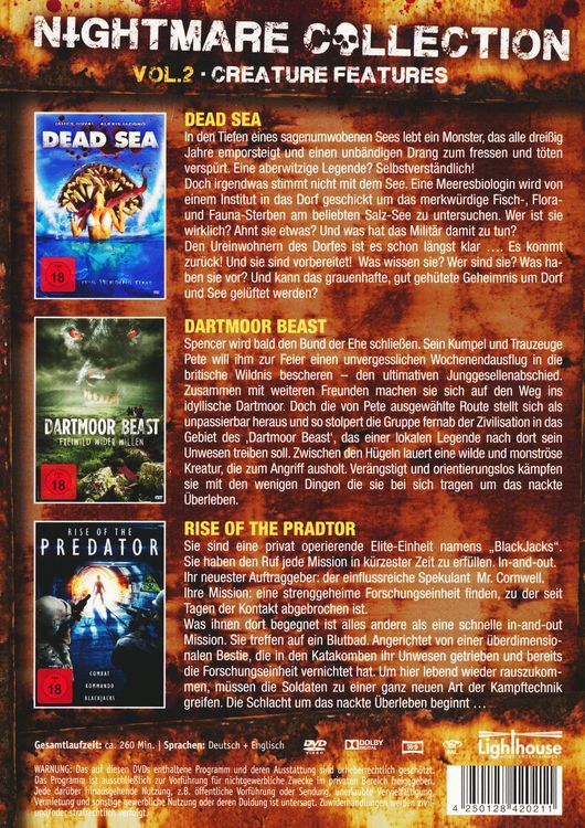 Produktbild: Nightmare Collection Vol. 2 - Creature Features [3 DVDs]