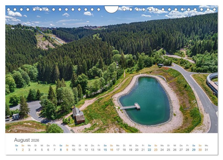 Produktbild: Oberhof - Urlaubsparadies am Rennsteig (Wandkalender 2026 DIN A4 quer), CALVENDO Monatskalender