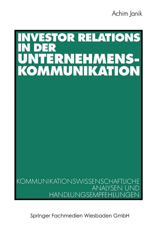 Produktbild: Investor Relations in der Unternehmenskommunikation