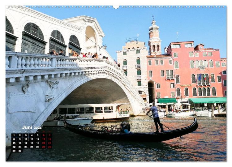 Produktbild: Venedig - Perle in der Lagune (hochwertiger Premium Wandkalender 2026 DIN A2 quer), Kunstdruck in Hochglanz
