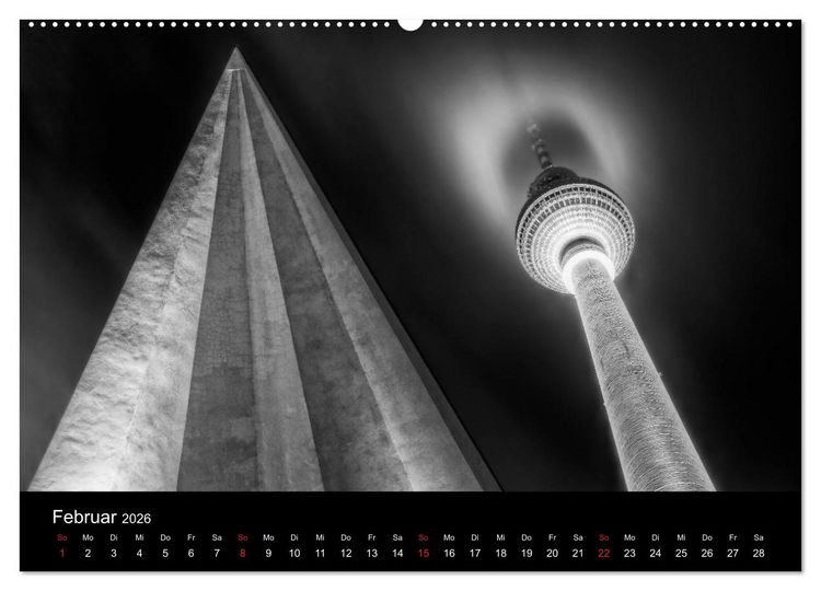 Produktbild: Berlin Monochrome (hochwertiger Premium Wandkalender 2026 DIN A2 quer), Kunstdruck in Hochglanz