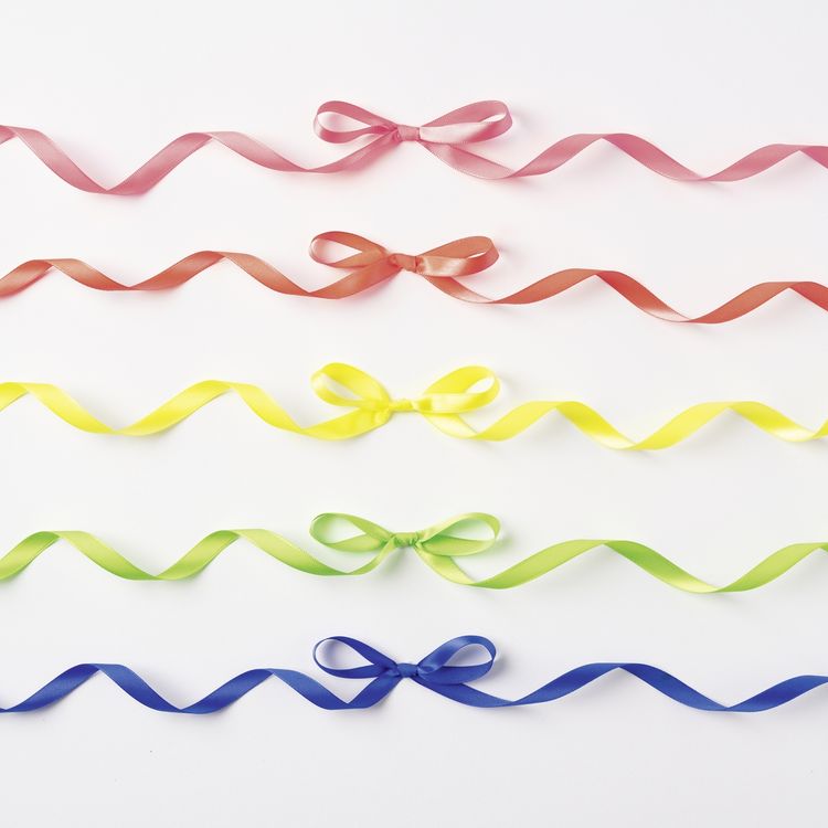 Produktbild: FOLIA Bastelartikel Satinb&auml;nder Neon, 5 Farben &agrave; 10mm x 4 Meter sortiert