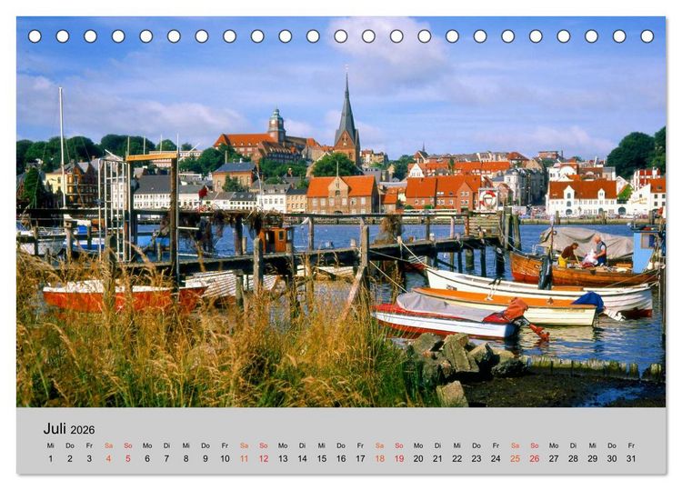 Produktbild: Schleswig-Holstein, Urlaubsland zwischen Nord- und Ostsee (Tischkalender 2026 DIN A5 quer), CALVENDO Monatskalender