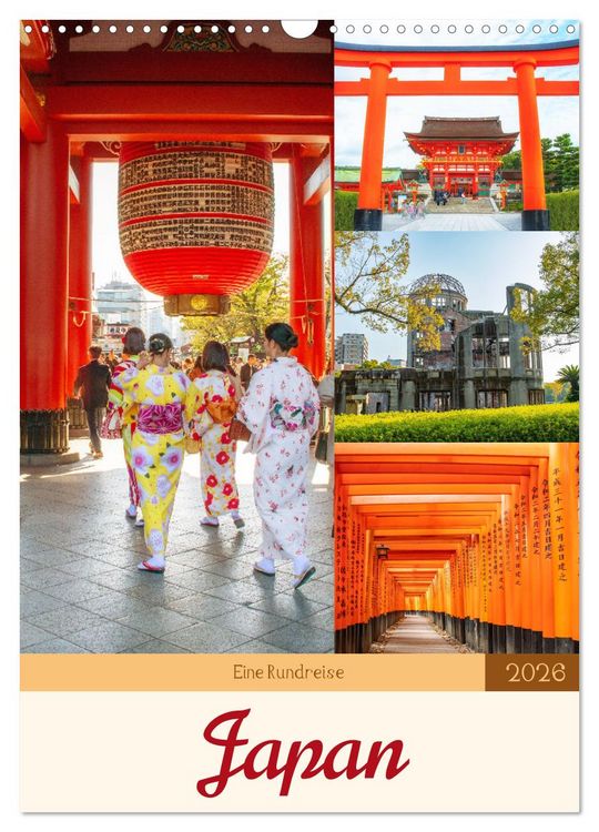 Produktbild: Eine Rundreise - Japan (Wandkalender 2026 DIN A3 hoch), CALVENDO Monatskalender