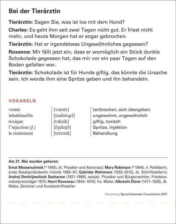 Produktbild: Franz&ouml;sisch Sprachkalender 2027 - Franz&ouml;sisch lernen leicht gemacht - Tagesabrei&szlig;kalender