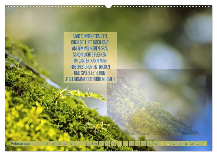 Produktbild: Stimmungsreigen Gef&uuml;hlvolle Texte und Bilder (Wandkalender 2026 DIN A2 quer), CALVENDO Monatskalender