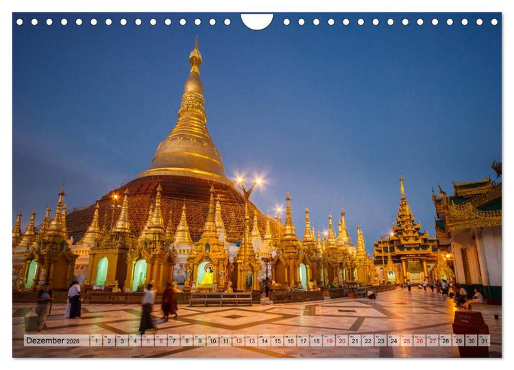Produktbild: Myanmar - Reise durch das alte Burma (Wandkalender 2026 DIN A4 quer), CALVENDO Monatskalender