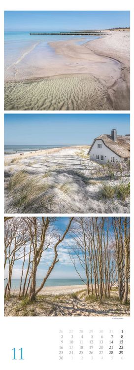 Strandgeflüster - Momente am Meer 2026 - Streifenkalender XXL 25x69 cm - Bildkalender im Hochformat - Wandkalender - Wandplaner - Strandkalender - Deu