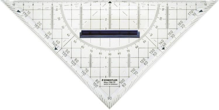 Produktbild: STAEDTLER Geometriedreieck Mars 568 Länge 22 cm mit abnehmbarem Griff