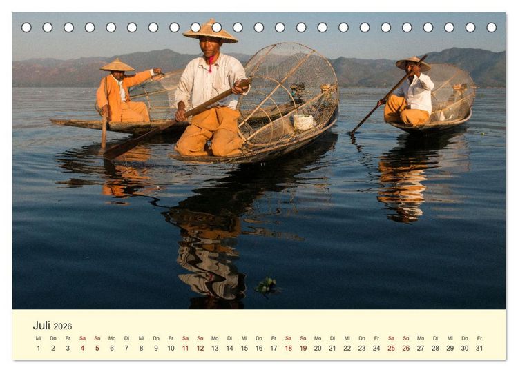Produktbild: Leben in Myanmar (Tischkalender 2026 DIN A5 quer), CALVENDO Monatskalender
